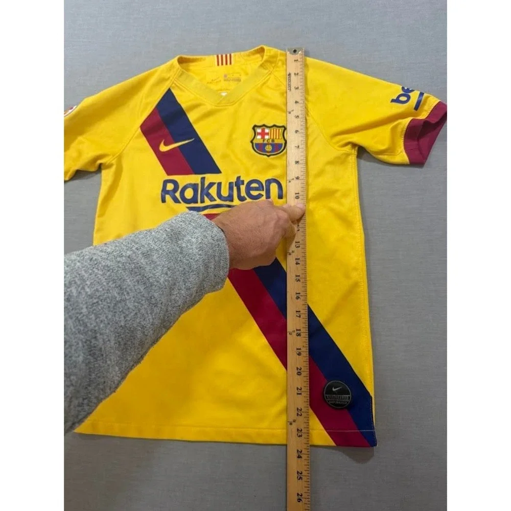 FC‎ Barcelona Soccer Jersey Yellow Nike Rakuten Short Sleeve Boys's Large